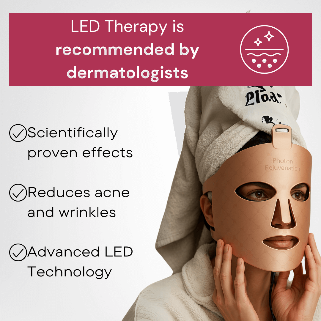 LED Light Therapy Face Mask for Anti-Aging & Acne | Glamiway