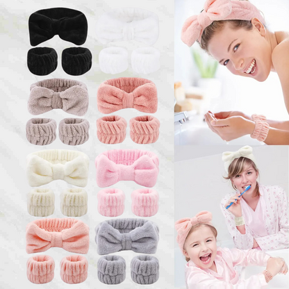 Waterproof Wristbands & Soft Headband Set – Your Daily Skincare Companion